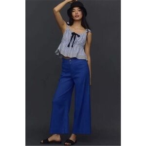 Maeve Wide Leg Pants in Blue